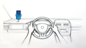 The driver techniques to prevent distracted driving on the road.
