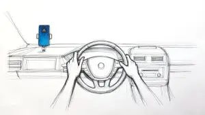 The driver techniques to prevent distracted driving on the road.