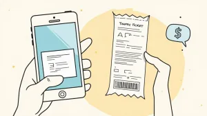 An infographic about how to avoid the cost of a traffic ticket after receive a citation