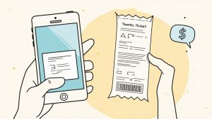 An infographic about how to avoid the cost of a traffic ticket after receive a citation