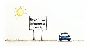 A person studying on a laptop, representing the ease of a florida basic driver improvement course online.
