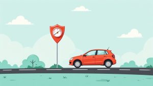 A happy driver holding car keys, illustrating the savings from a lower insurance bill after taking a defensive driving course.