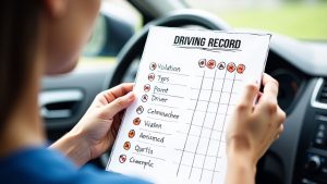 A driver review license records for point removal.