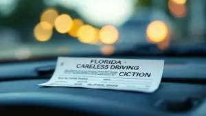 Infographic explaining what is a careless driving traffic ticket.