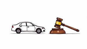 An illustration of court ordered driving school.