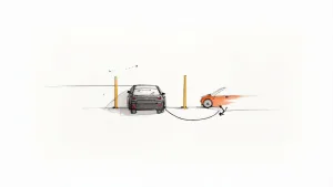 An infographic on how to center your vehicle when parking.
