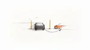 An infographic on how to center your vehicle when parking.