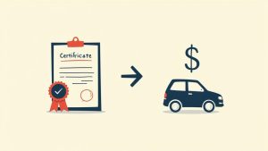 A person holding car keys and a certificate, symbolizing the reward of completing a driving course.