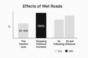 Infographic showing key data about Reduce Speed and Increase Following Distance