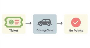Infographic about florida driving class for ticket