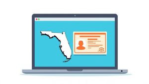 A person sitting on a couch and using a laptop to take an online driving course.