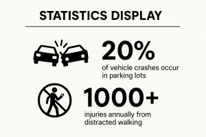 Infographic showing key data about Stay Alert and Minimize Distractions