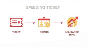 Infographic about speeding ticket classes