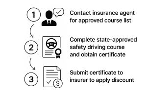 Infographic about safety driving course insurance discount
