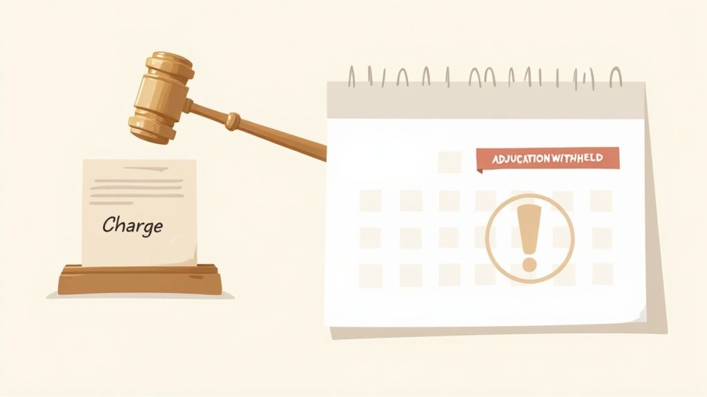 adjudication withheld essentially put the decision on hold