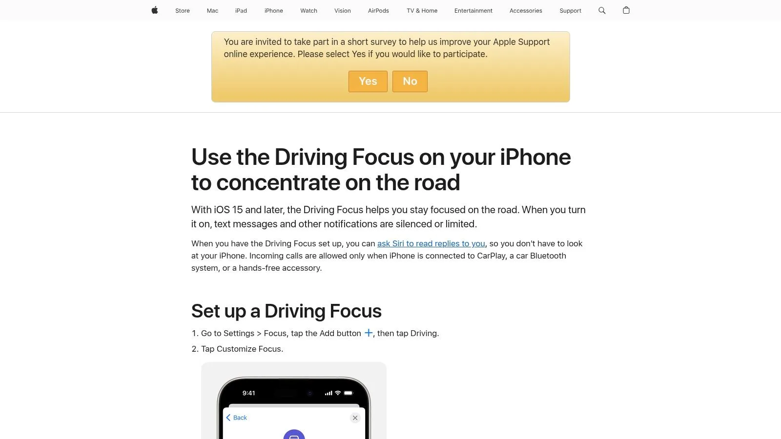 Driving Focus (iPhone)
