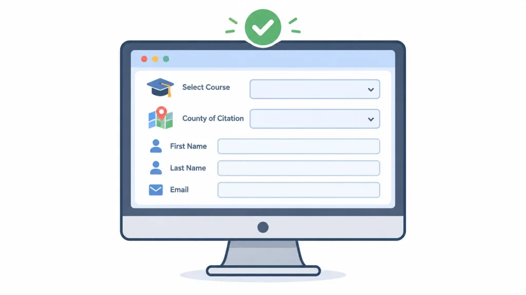 Screenshot from https://example.com/screenshots/florida-online-traffic-school-registration-form.png